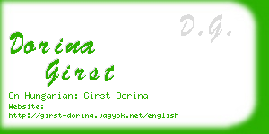 dorina girst business card